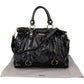 Miu Miu Black Patent Leather City Handbag