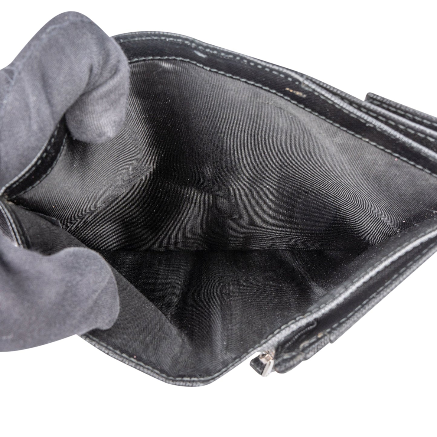 Prada Saffiano Leather Triangel Continental Wallet