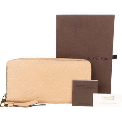 Louis Vuitton Leather Monogram Empreinte Zippy Wallet