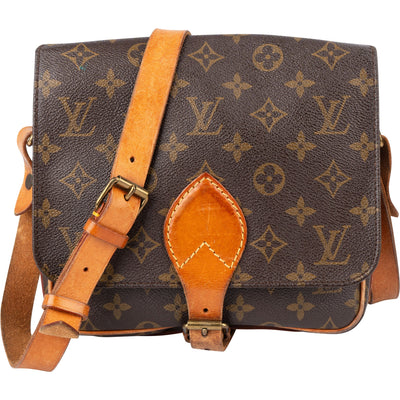Louis Vuitton Canvas Monogram Cartouchiere MM Crossbody Bag