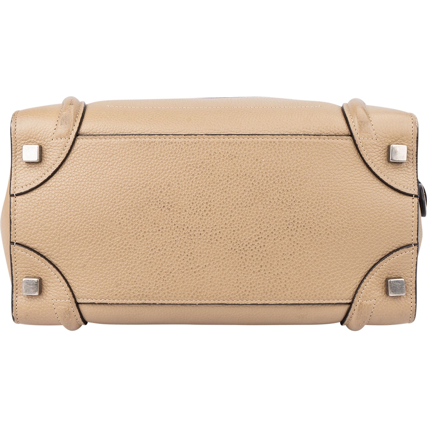 Céline Taupe Leather Luggage Handbag