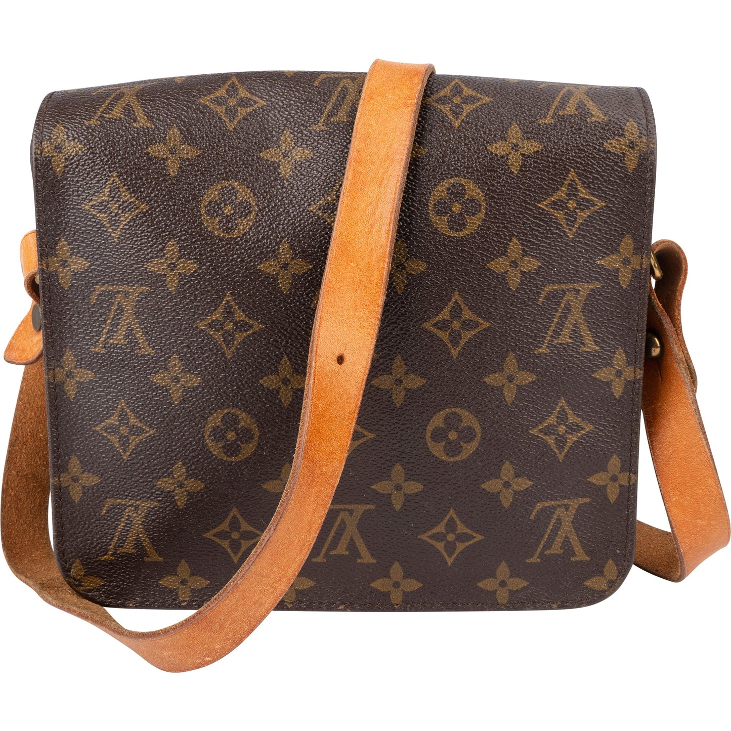 Louis Vuitton Canvas Monogram Cartouchiere MM Crossbody Bag