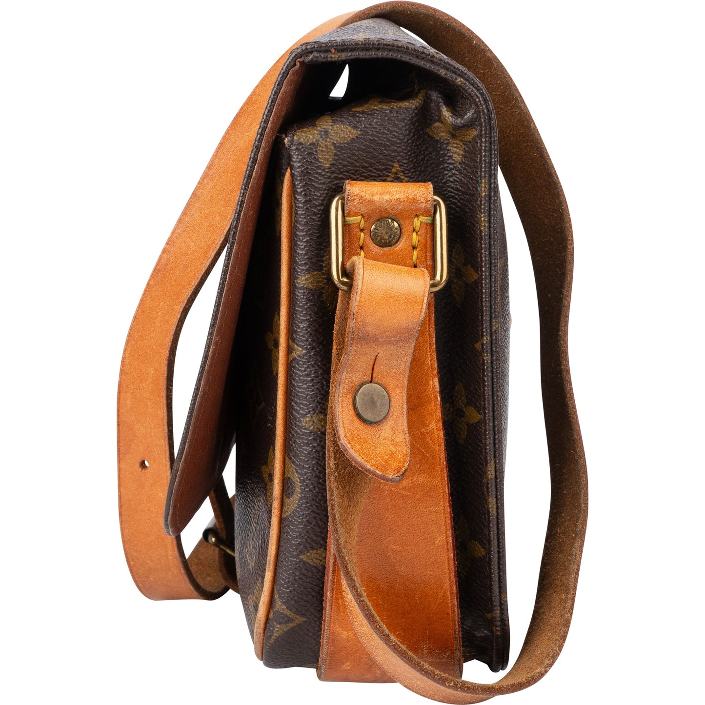 Louis Vuitton Canvas Monogram Cartouchiere MM Crossbody Bag