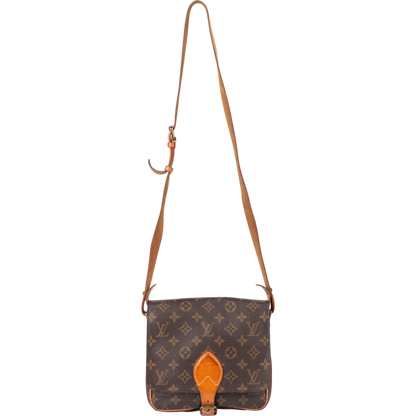 Louis Vuitton Canvas Monogram Cartouchiere MM Crossbody Bag