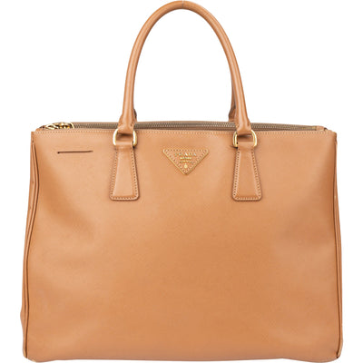 Prada Brown Leather Galleria Handbag