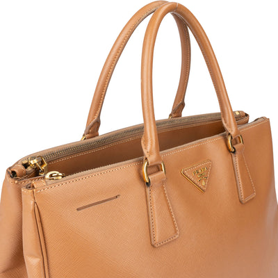 Prada Brown Leather Galleria Handbag