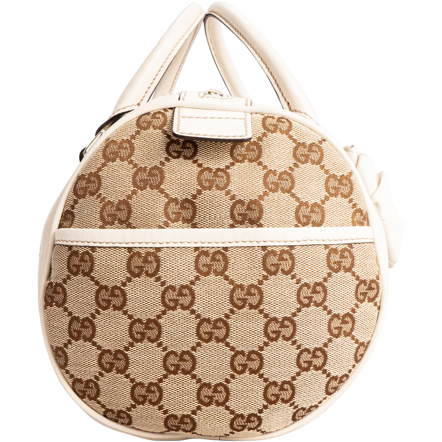 Gucci Monogram Trophy Flower Boston Bag