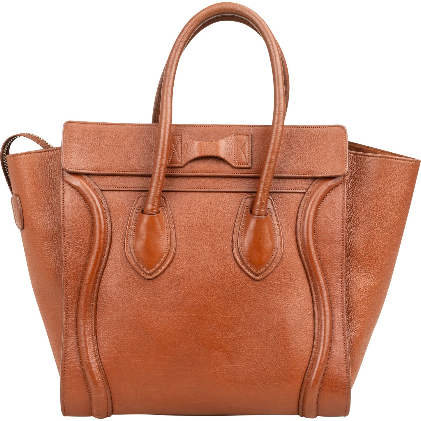 Céline Brown Leather Luggage Handbag