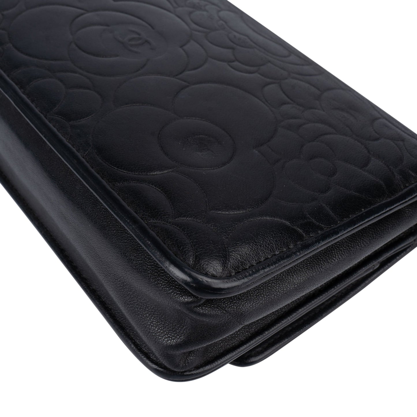 Chanel Lambskin Camellia Wallet On Chain Crossbody Bag