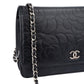 Chanel Lambskin Camellia Wallet On Chain Crossbody Bag