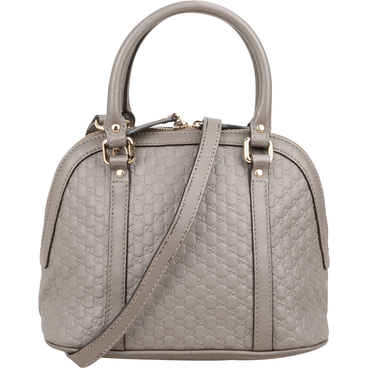 Gucci Microguccissima Leather Grey Mini Dome Handbag