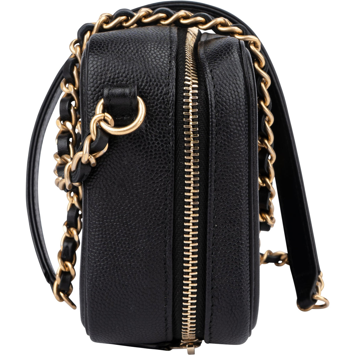 Chanel Quilted Caviar Leather CC Filigree Crossbody Bag