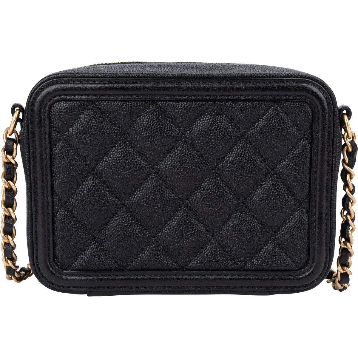 Chanel Quilted Caviar Leather CC Filigree Crossbody Bag