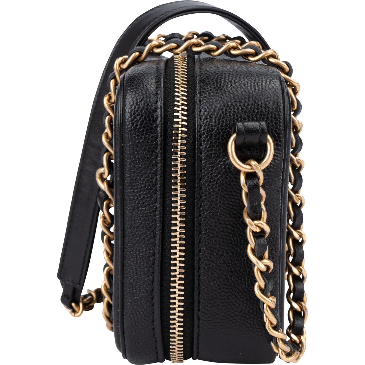 Chanel Quilted Caviar Leather CC Filigree Crossbody Bag