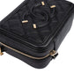 Chanel Quilted Caviar Leather CC Filigree Crossbody Bag