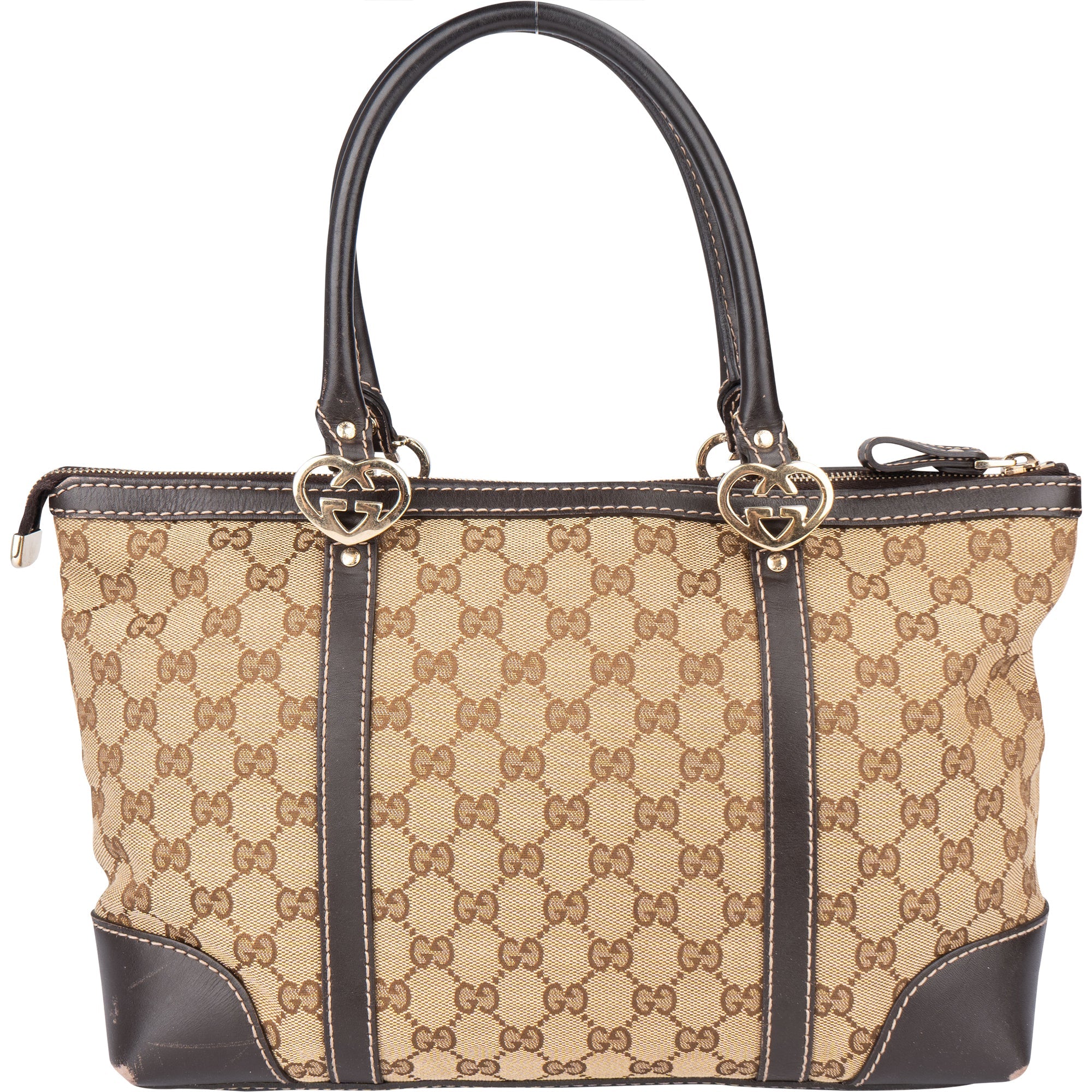 Gucci GG Monogram Twin Heart Handbag