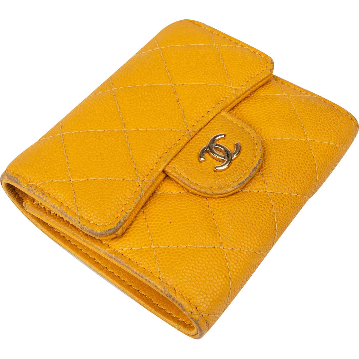 Chanel Quilted Caviar Leather CC Wallet