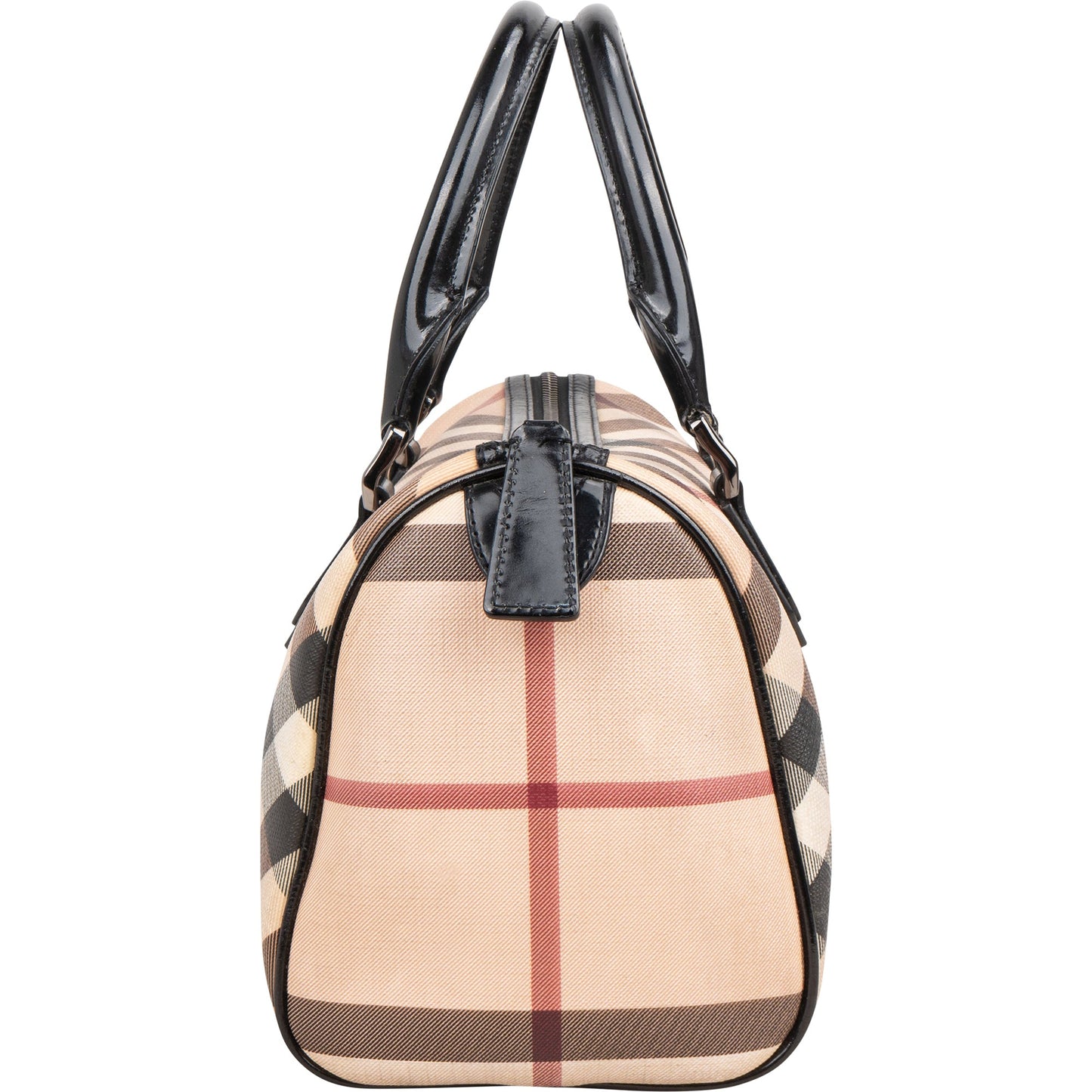 Burberry Nova-Check Monogram Boston Handbag