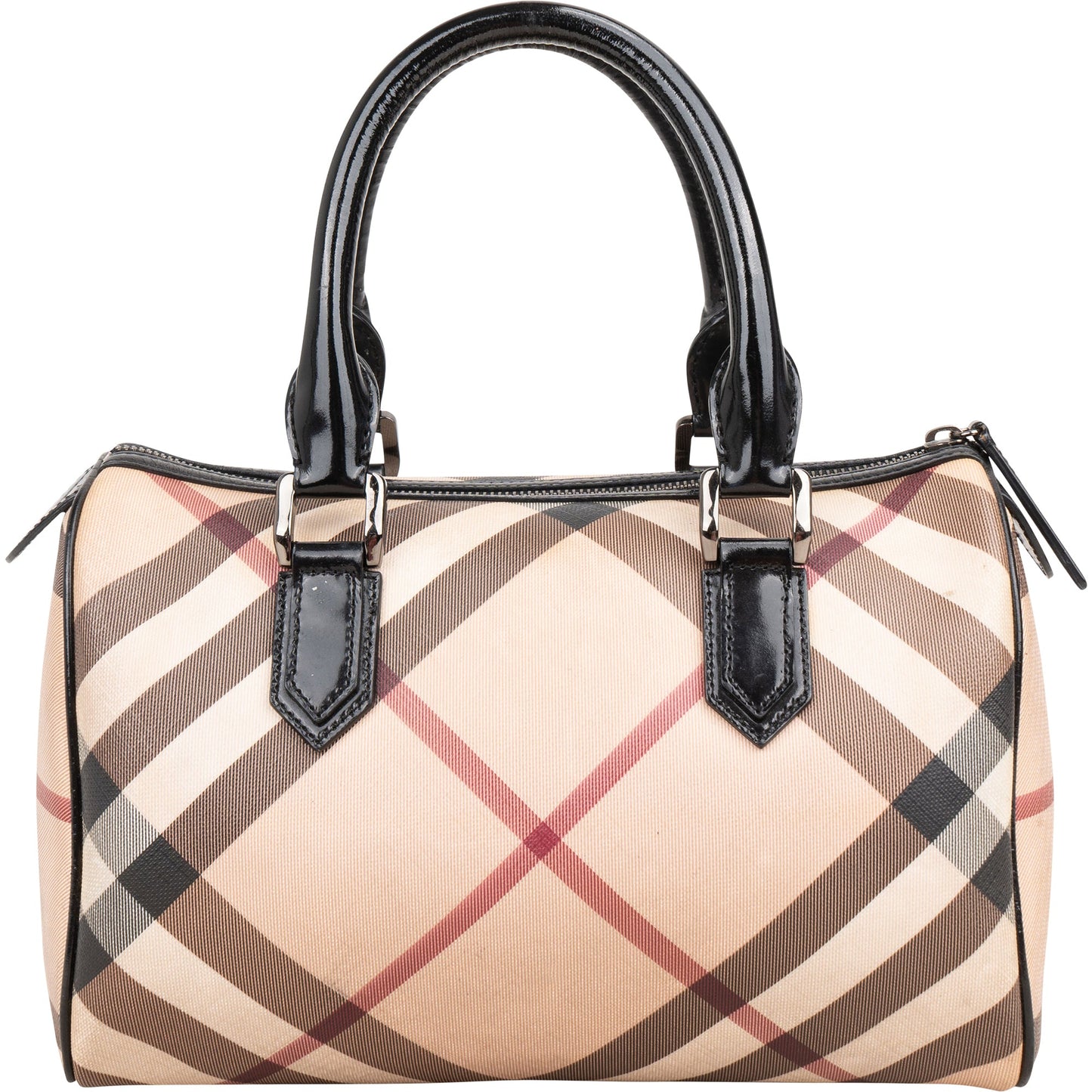 Burberry Nova-Check Monogram Boston Handbag