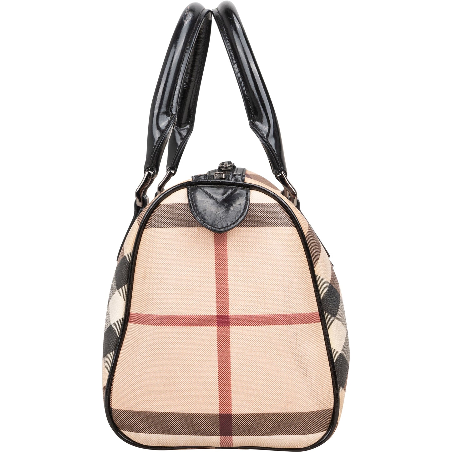 Burberry Nova-Check Monogram Boston Handbag
