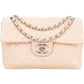 Chanel Quilted Caviar Leather Palladium Jumbo Single Flap Crossbody Bag
