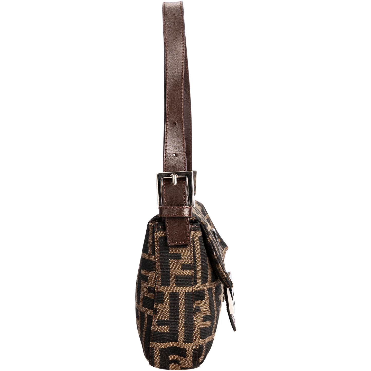 Fendi Zucca Monogram Baguette Shoulder Bag