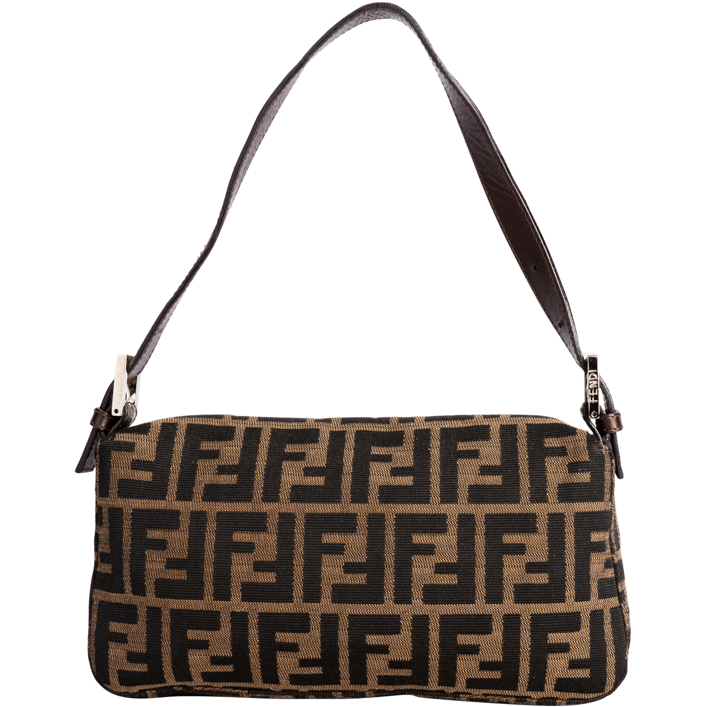 Fendi Zucca Monogram Baguette Shoulder Bag