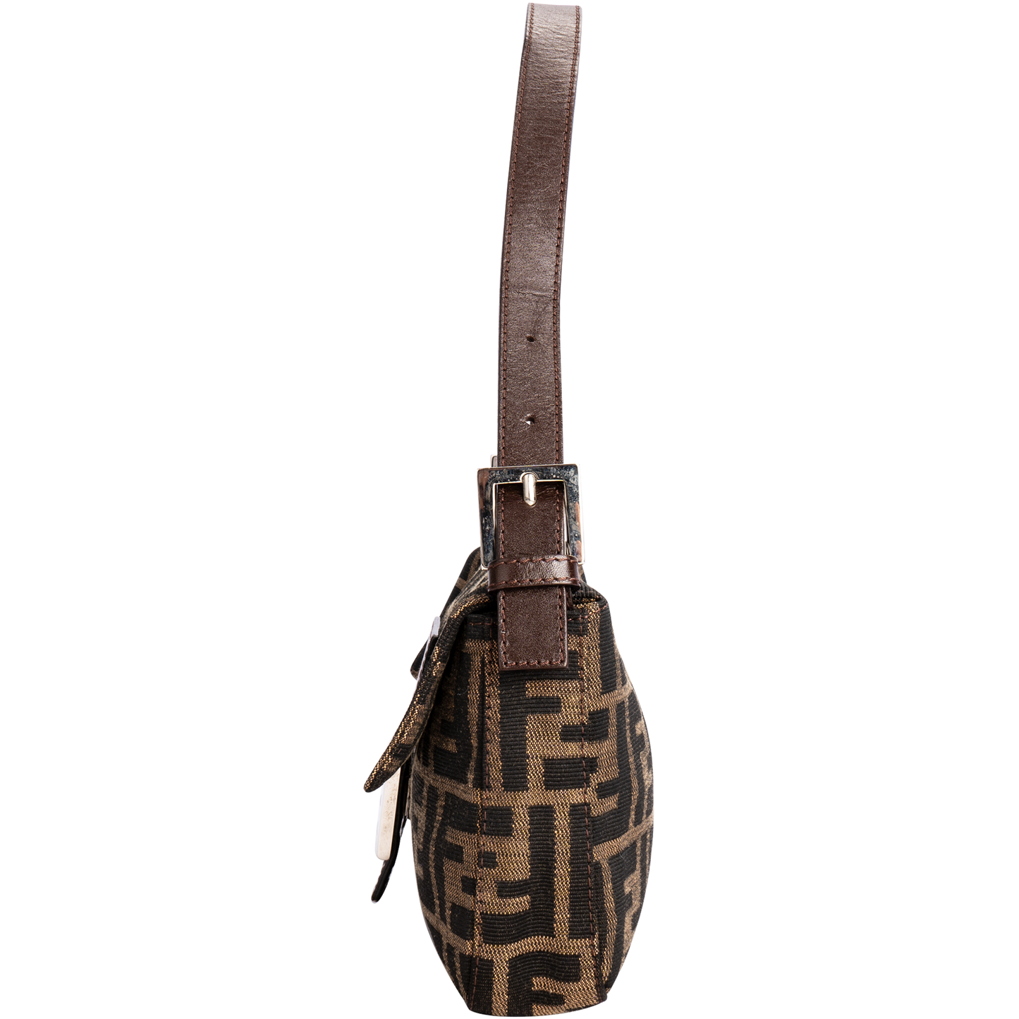 Fendi Zucca Monogram Baguette Shoulder Bag