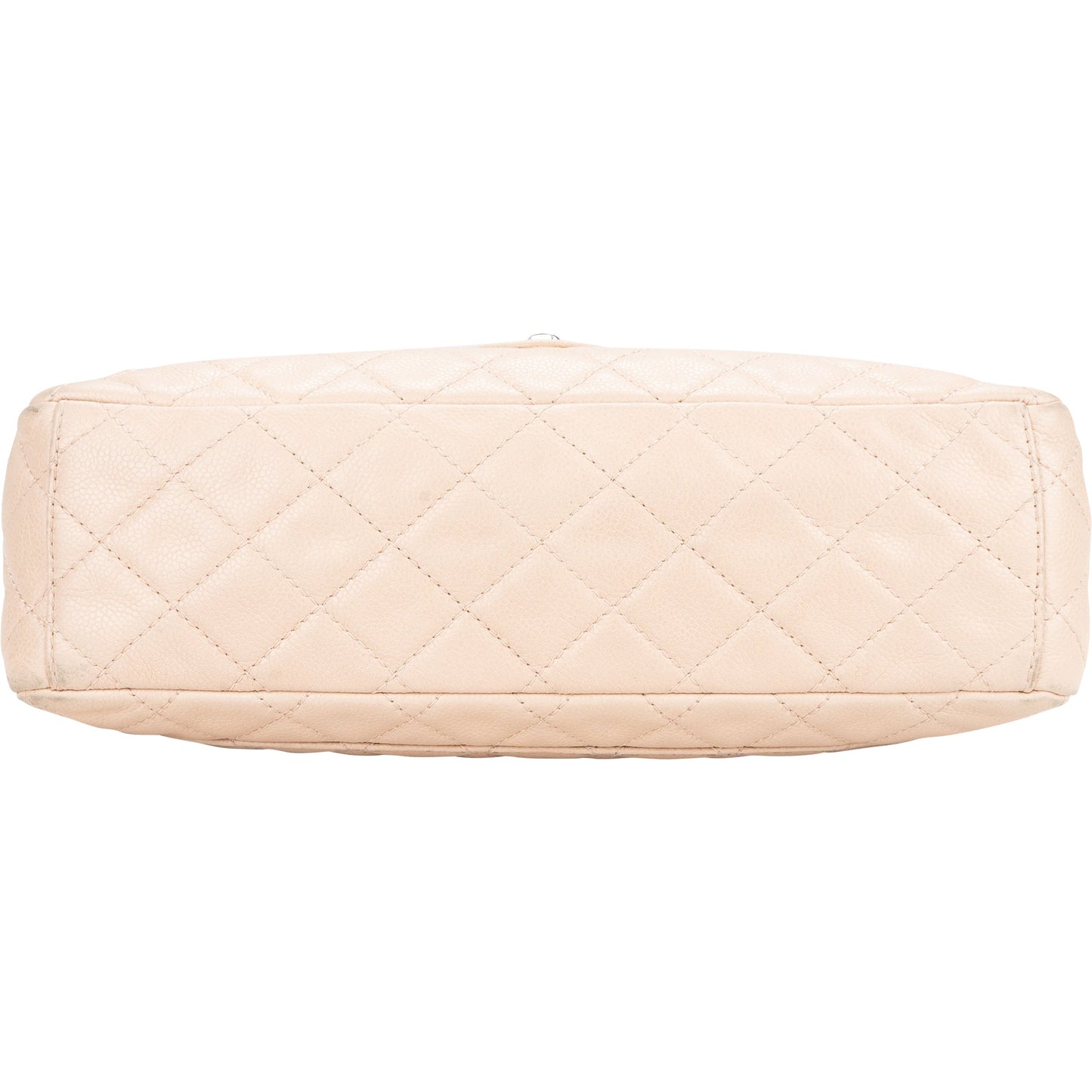 Chanel Quilted Caviar Leather Palladium Jumbo Single Flap Crossbody Bag