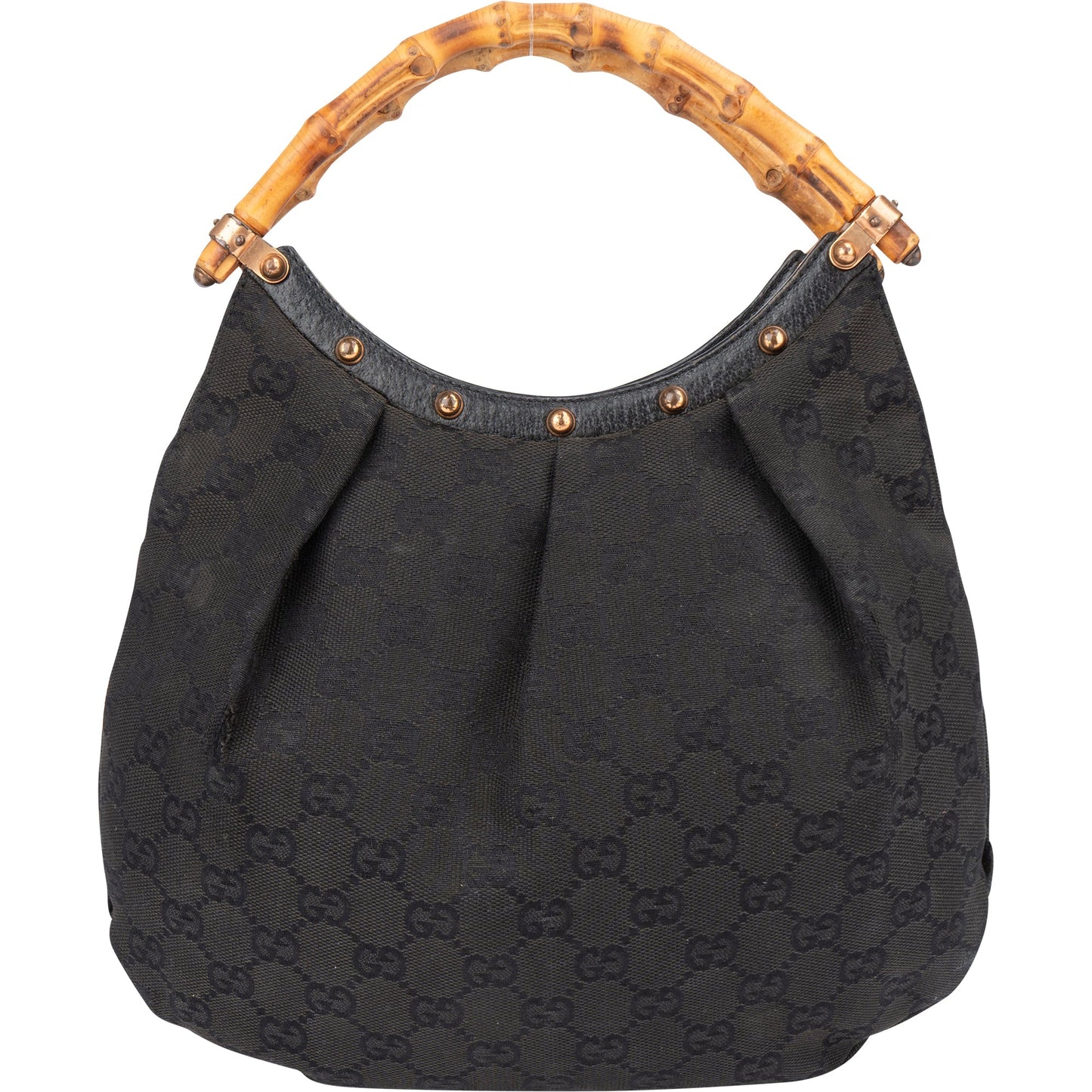 Gucci GG Monogram Bamboo Handbag