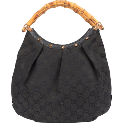 Gucci GG Monogram Bamboo Handbag