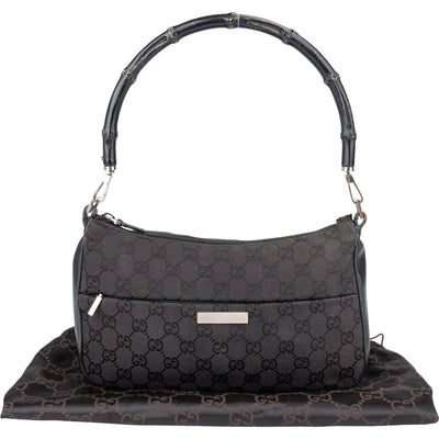 Gucci GG Monogram Bamboo Handbag
