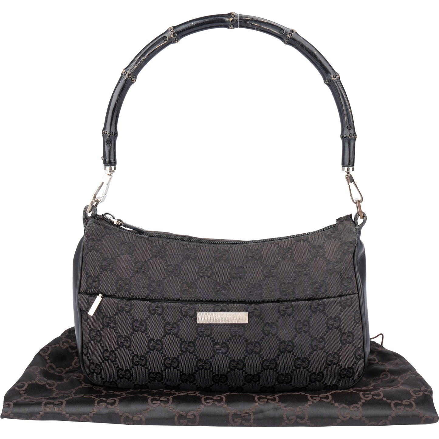 Gucci GG Monogram Bamboo Handbag