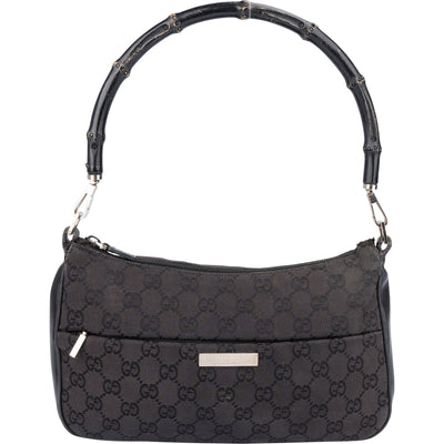 Gucci GG Monogram Bamboo Handbag