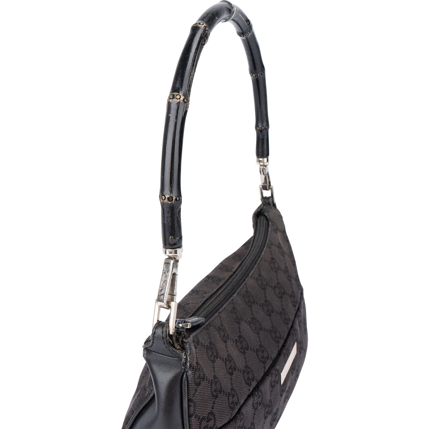 Gucci GG Monogram Bamboo Handbag