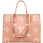 Louis Vuitton Leather Monogram Empreinte Giant OnTheGo MM Handbag