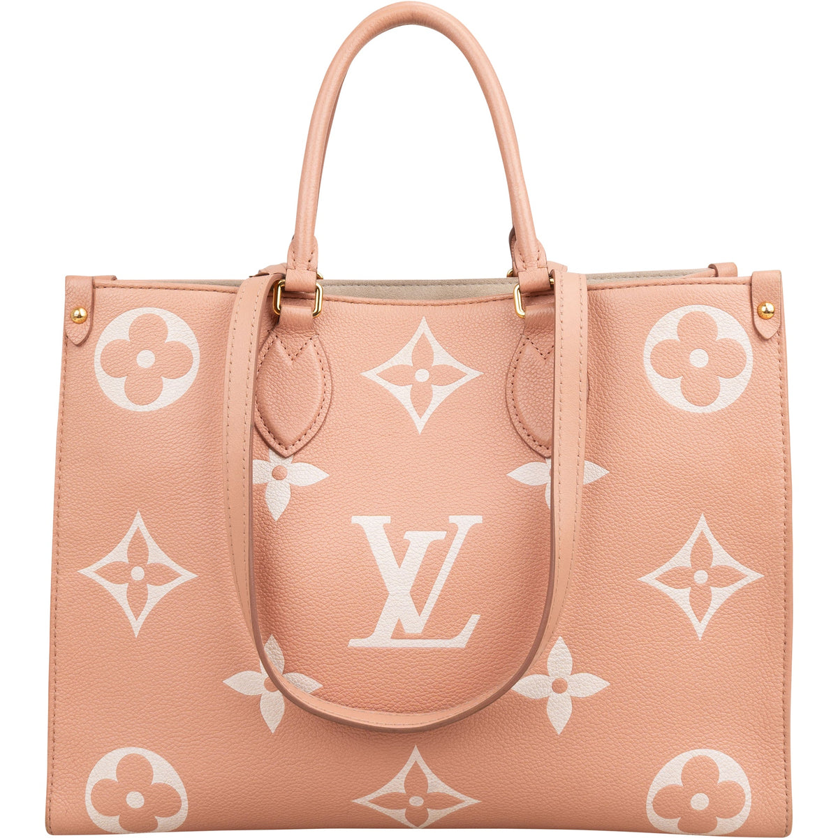 Louis Vuitton Leather Monogram Empreinte Giant OnTheGo MM Handbag