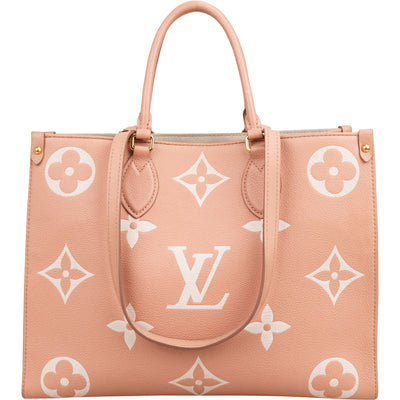 Louis Vuitton Leather Monogram Empreinte Giant OnTheGo MM Handbag