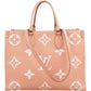Louis Vuitton Leather Monogram Empreinte Giant OnTheGo MM Handbag