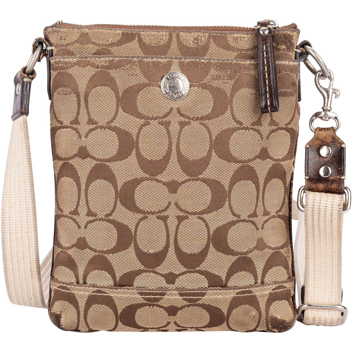 Coach Monogram Hobo Crossbody Shoulder Bag