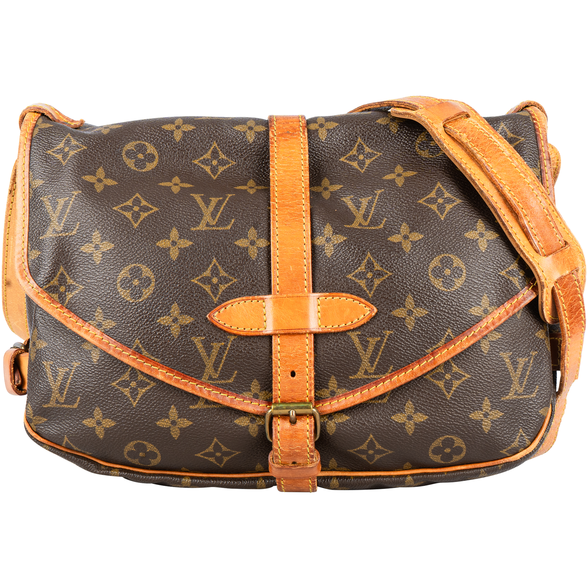Louis Vuitton Canvas Monogram Saumur 30 Crossbody Bag