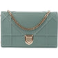 Dior Diorama Wallet on Chain aus Leder – Vorderansicht