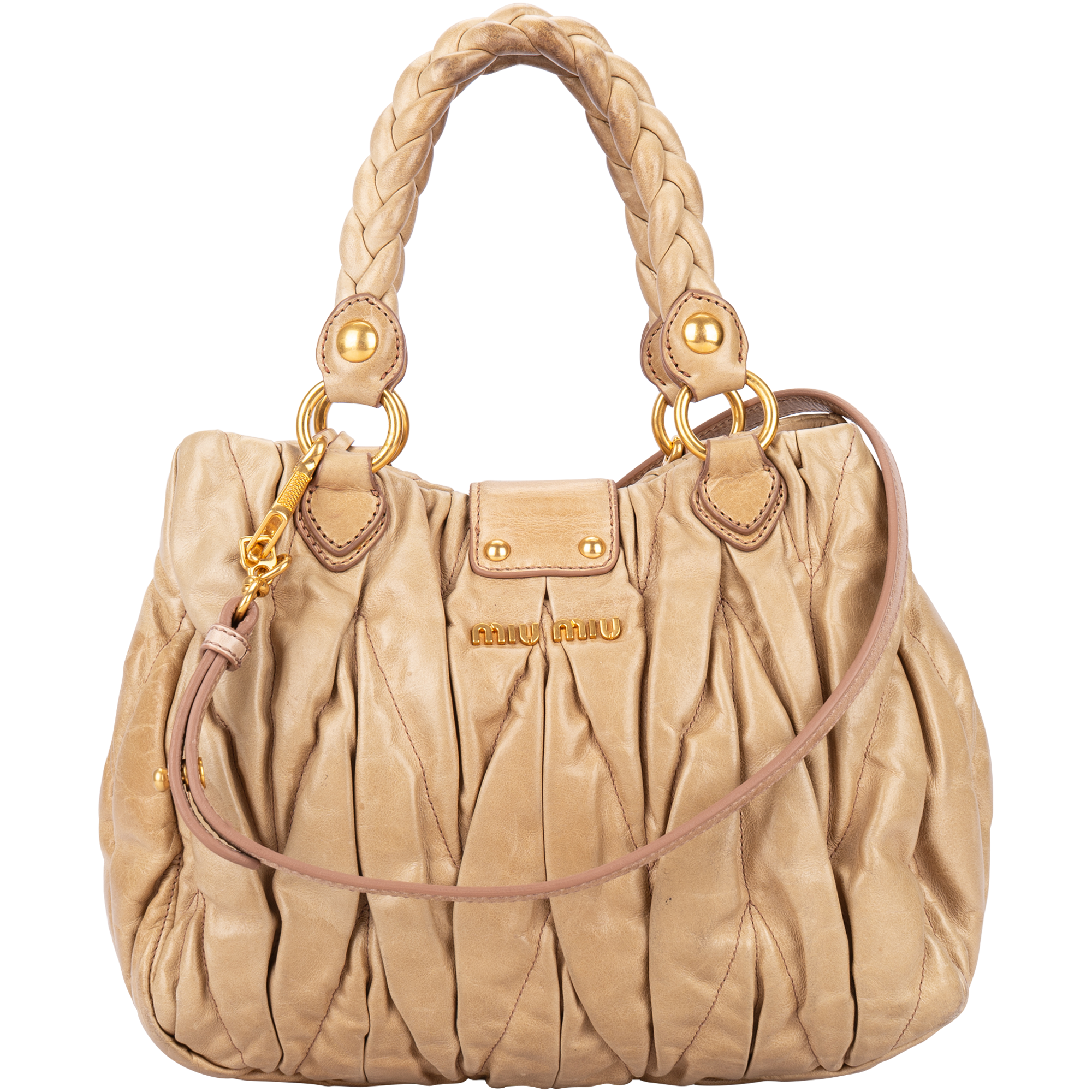 Miu Miu Quilted Leather Crossbody Handbag