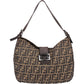 Fendi FF Monogram Baguette Buckle Shoulder Bag