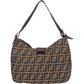 Fendi FF Monogram Baguette Buckle Shoulder Bag