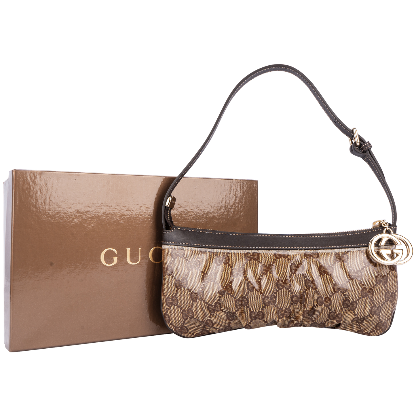 Gucci GG Monogram Crystal Pochette