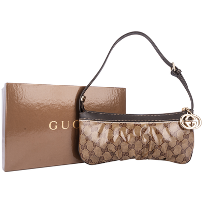 Gucci GG Monogram Crystal Pochette