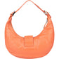 Fendi Orange Leather Limited FF Buckle Hobo Bag