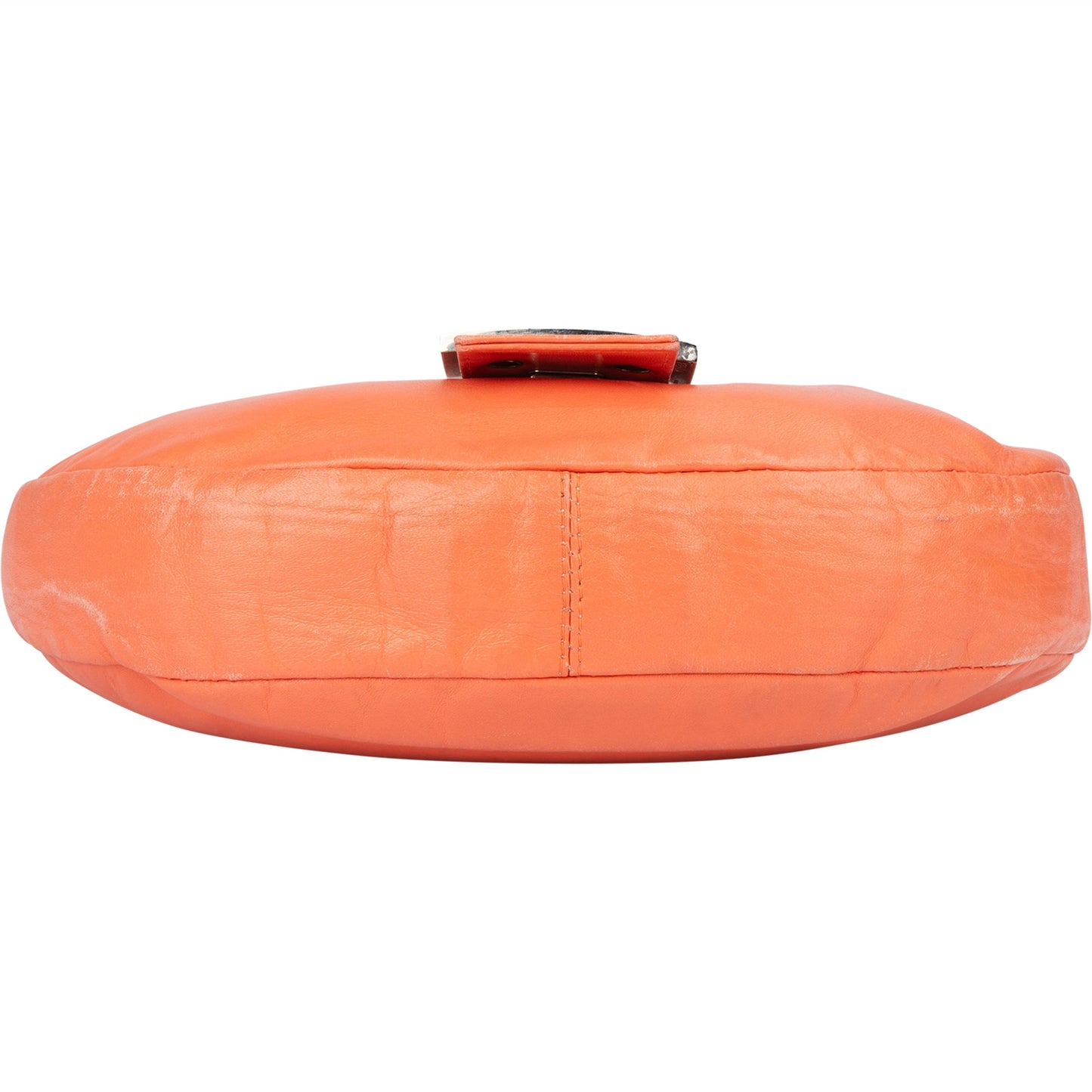 Fendi Orange Leather Limited FF Buckle Hobo Bag