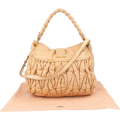 Miu Miu Quilted Leather City Handbag